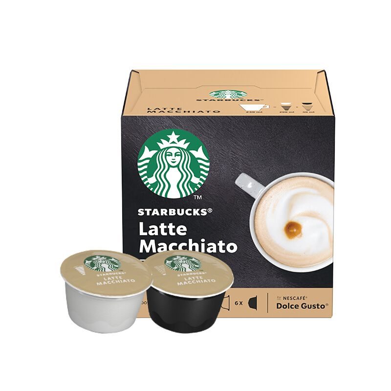 星巴克(Starbucks) 胶囊咖啡 咖啡 129g（雀巢多趣酷思咖啡机适用） 拿铁玛奇朵